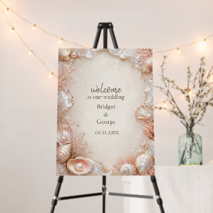 Luxe Pearl Seashell Wedding glamour Romance Foam Board