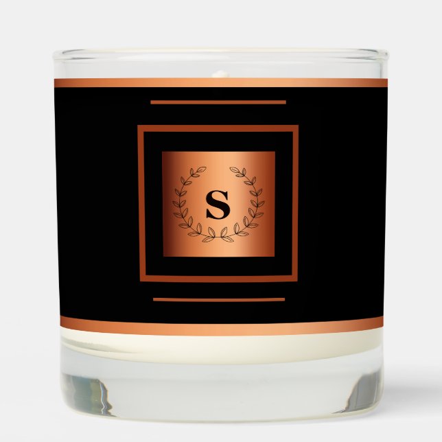 Luxe Personalized Copper Trim Scented Candle (Front)