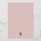 Luxe Pink Marble Graduation Party Foil Invitation (Back)