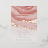 Luxe Pink Marble Sweet Sixteen Birthday Foil Invitation (Standing Front)