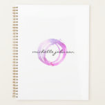 Luxe Pink Painted Circle Appointment Book Planner<br><div class="desc">An organic painted circle in pink and purple hues becomes a luxe logo on this designer appointment book with the addition of your name or business name in a chic type treatment. Great for beauty salons, nail salons, wedding planners, event planners, teachers or personal use. Artwork and design by 1201AM,...</div>