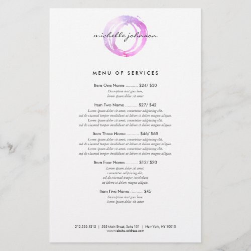 Luxe Pink Painted Circle Designer Logo Flyer