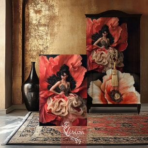 Luxe Poppy Plumes Portrait Bouffant Couture Tissue Paper