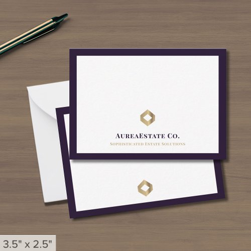 Luxe Professional Gold Logo Note Card