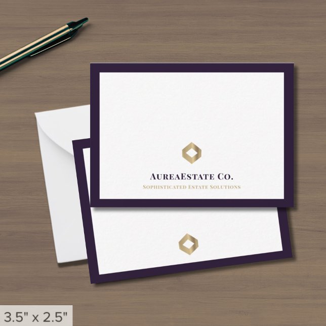 Luxe Professional Gold Logo Note Card (Creator Uploaded)