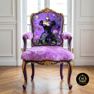 Luxe Purple Corset Dress Form Floral Decoupage Tissue Paper