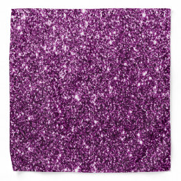 Luxe Purple Metallic Glitter Party Bandana