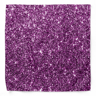 Luxe Purple Metallic Glitter Party Bandana