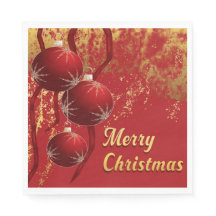 Luxe red and gold Christmas Ornaments