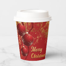 Luxe red and gold Christmas Ornaments