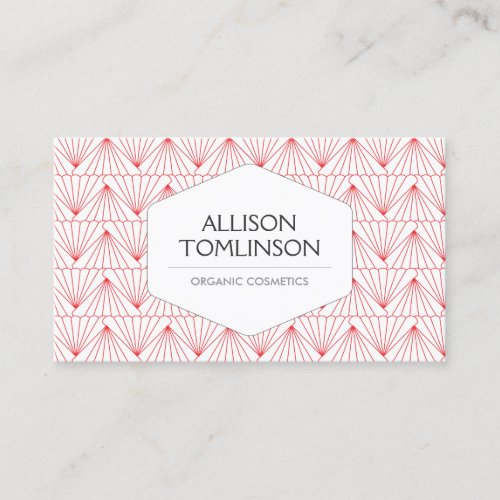 LUXE PERSONAL IDENTITY in RED &amp; WHITE Business Card Template