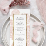 Luxe rose blush gold vintage botanical wedding menu<br><div class="desc">Bold faux gilded gold frame surrounded by vintage botanical floral in pastel blush pink and white,  elegant and classic. Great for modern classic wedding,  vintage wedding in spring. Customizing the flower color as you wish. 
See all the matching pieces in the collection.</div>