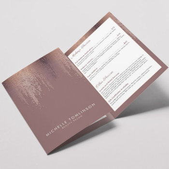 Luxe Rose Gold Confetti Rain Pattern Brochure by 1201am at Zazzle