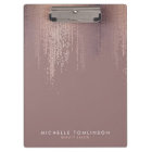 Luxe Rose Gold Confetti Rain Pattern
