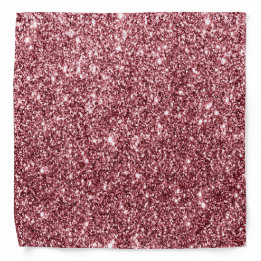 Luxe Rose Gold Metallic Glitter Party Bandana