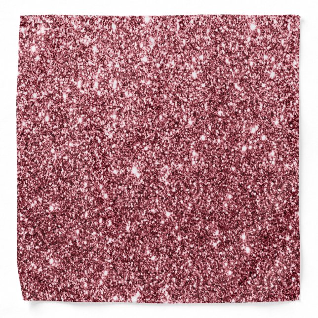 Luxe Rose Gold Metallic Glitter Party Bandana (Front)