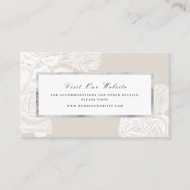 Luxe rose neutral vintage website Insert card (Front)