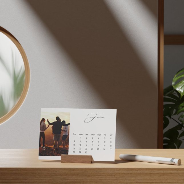 Luxe Script Easel Calendar June 2026 Holder (Creator Uploaded)