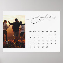 Luxe Script Easel Calendar September 2027
