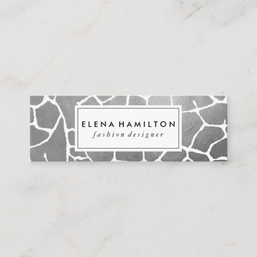 Luxe Silver Pattern Mini Business Card