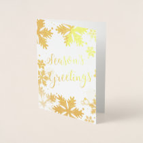 Luxe snowflakes Corporate Holiday Greeting Foil Card