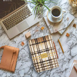 Luxe Taupe and Gold Plaid  iPad Mini Cover<br><div class="desc">Elegant Taupe and Gold Plaid Monogrammed iPad Air Cover – Wexford Collection Elevate your tech accessories with our stylish and classic taupe and gold plaid monogrammed iPad Air cover from the Wexford Collection. This luxurious cover is perfect for affluent individuals who appreciate high-class elegance and timeless design. Crafted with meticulous...</div>