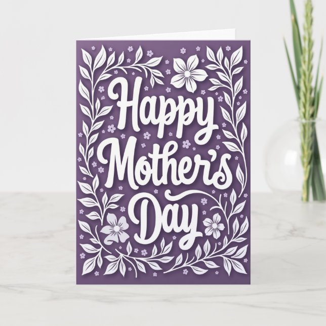 Luxe Violet Happy Mothers Day Card (Front)