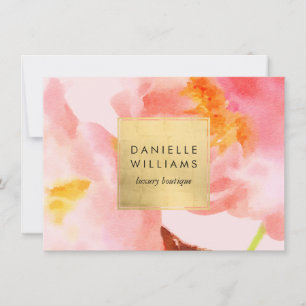 Luxe Watercolor Pink Florals II Gift Certificate