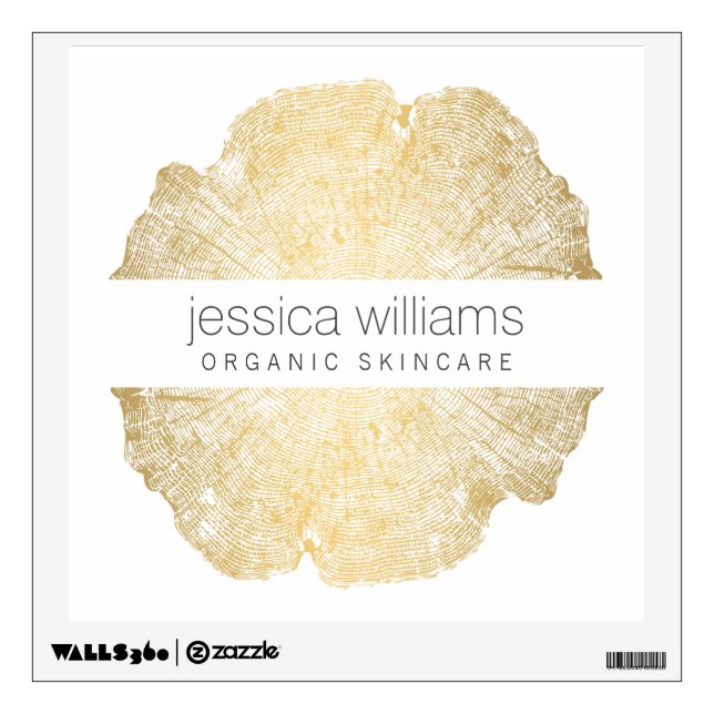 Luxe Wood Art Salon, Boutique Wall Decal (Front)