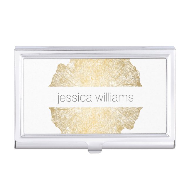 Luxe Wood Effect Art Case For Business Cards (Front)