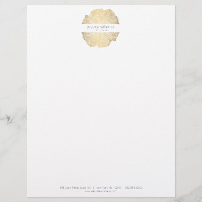 Luxe Wood Effect Art Letterhead (Front)