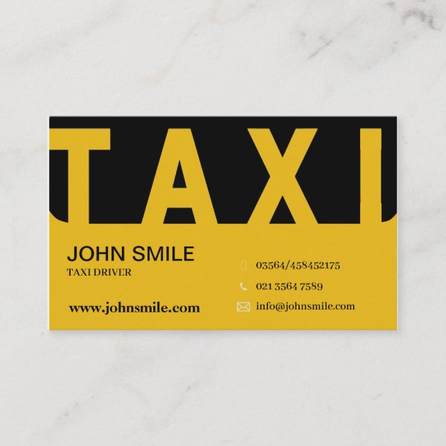 LuxeCab  Business Card (Front)