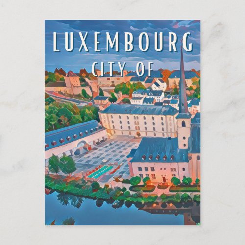 Luxembourg a cosmopolitan and multilingual city postcard