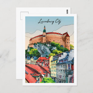 Luxembourg City Famous Travel Place Postcard