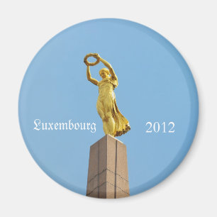 Luxembourg city golden Lady Magnet