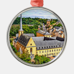 Luxembourg city metal ornament