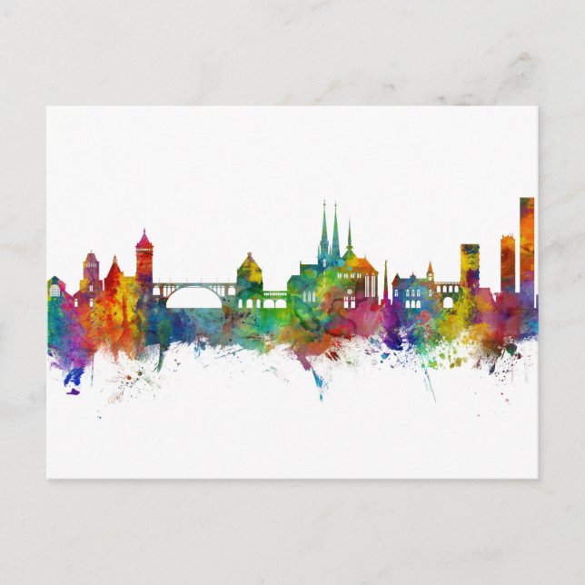 Luxembourg City Skyline Postcard (Front)