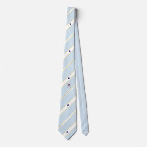 Luxembourg city stripes flag neck tie
