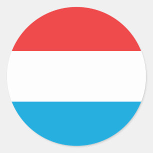 luxembourg classic round sticker