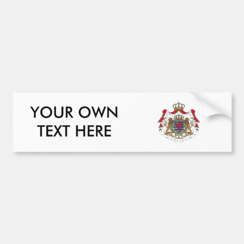 Luxembourg Coat of Arms Bumper Sticker