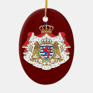 Luxembourg Coat of Arms Ceramic Ornament