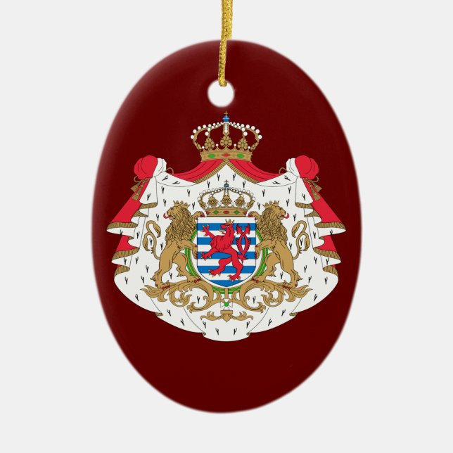 Luxembourg Coat of Arms Ceramic Ornament (Front)