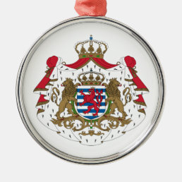 Luxembourg Coat Of Arms Metal Ornament