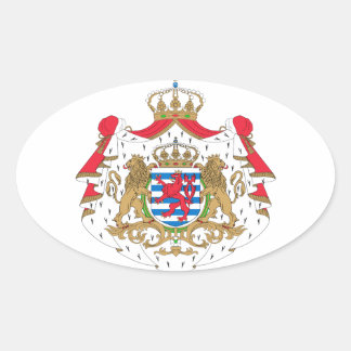 Luxembourg Coat of Arms Oval Sticker