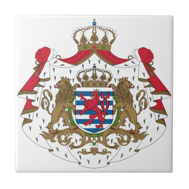 Luxembourg Coat Of Arms Tile (Front)