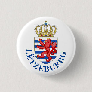 Luxembourg coat of arms (with name underneath) button