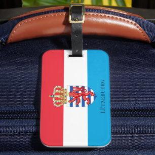Luxembourg coat of arms (with name underneath) luggage tag