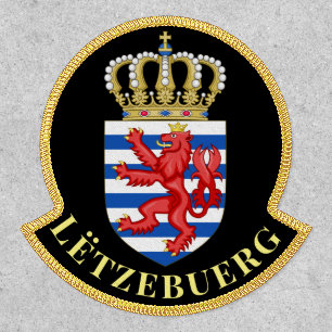 Luxembourg coat of arms (with name underneath) patch