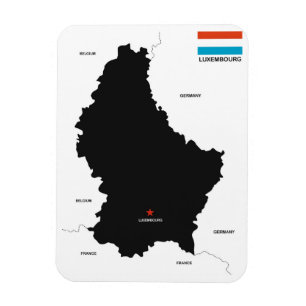 luxembourg country political map flag magnet