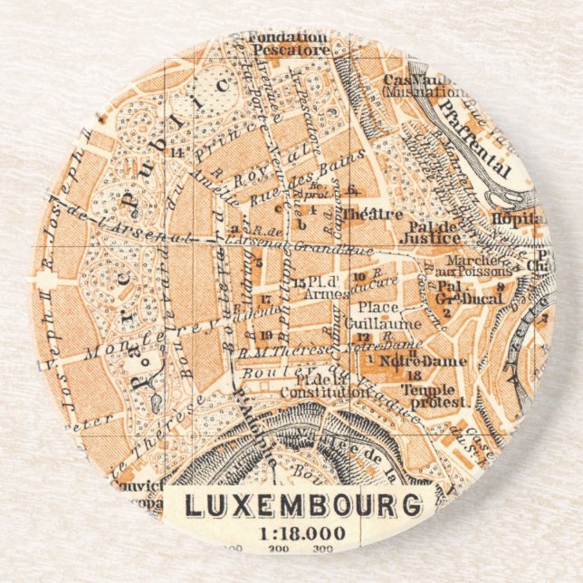Luxembourg Drink Coaster (Front)